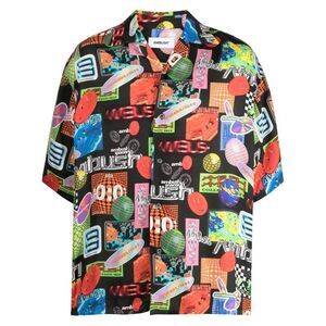 AMBUSH Graphic Print Short Sleeve Camp Collar Shirt Men MULTICOLOR Shirts